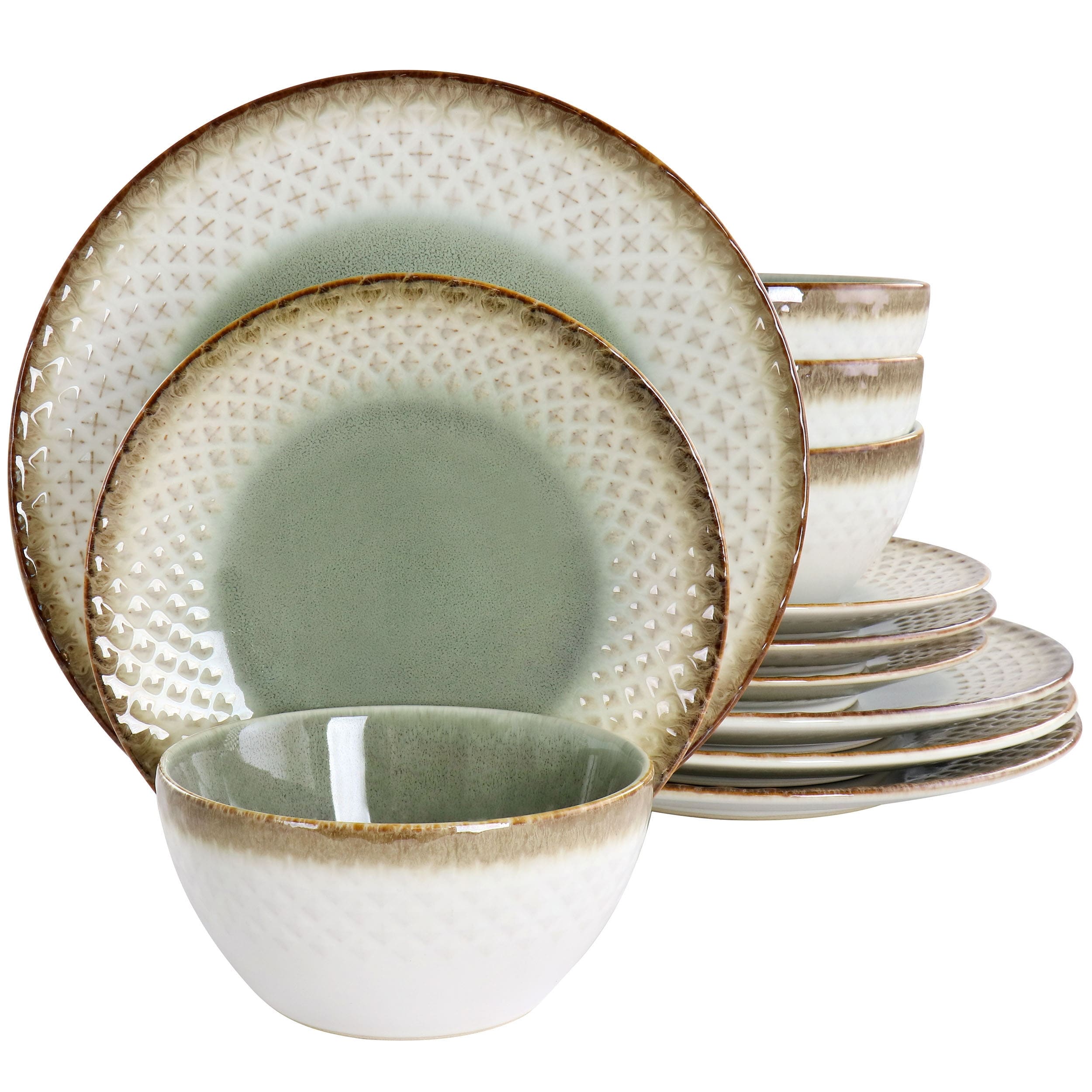 Green Geometric Dinnerware Sets Bed Bath & Beyond