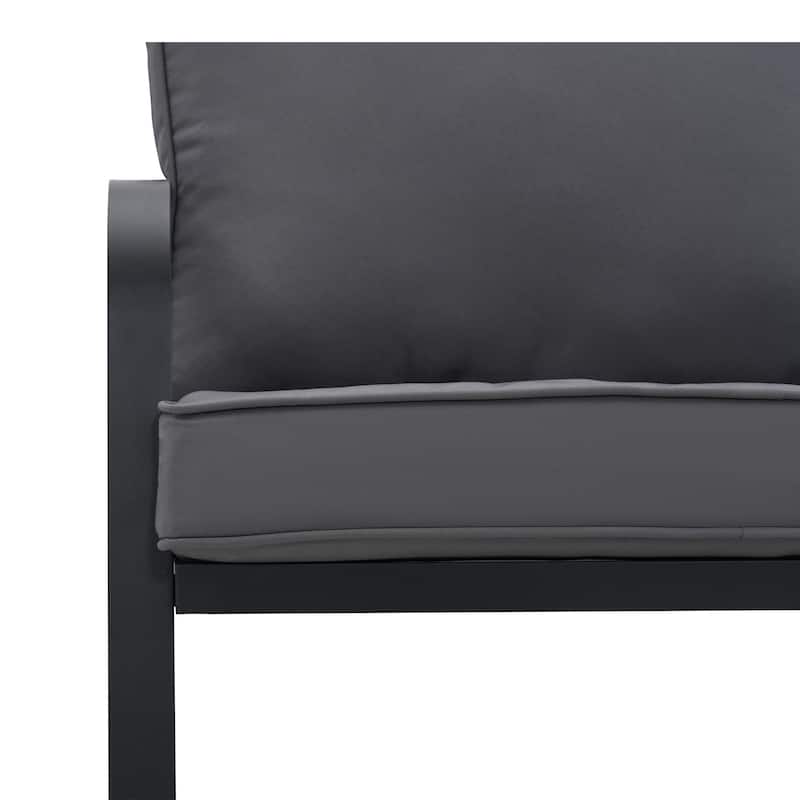 Zenova 2/4 Pcs Aluminum Patio Conversation Set Outdoor Sectional Sofa