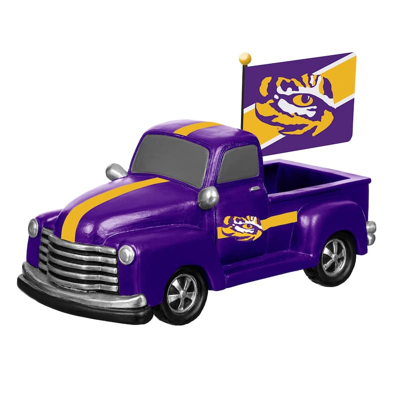 NCAA Rally Truck Garden Statue with Team Flag