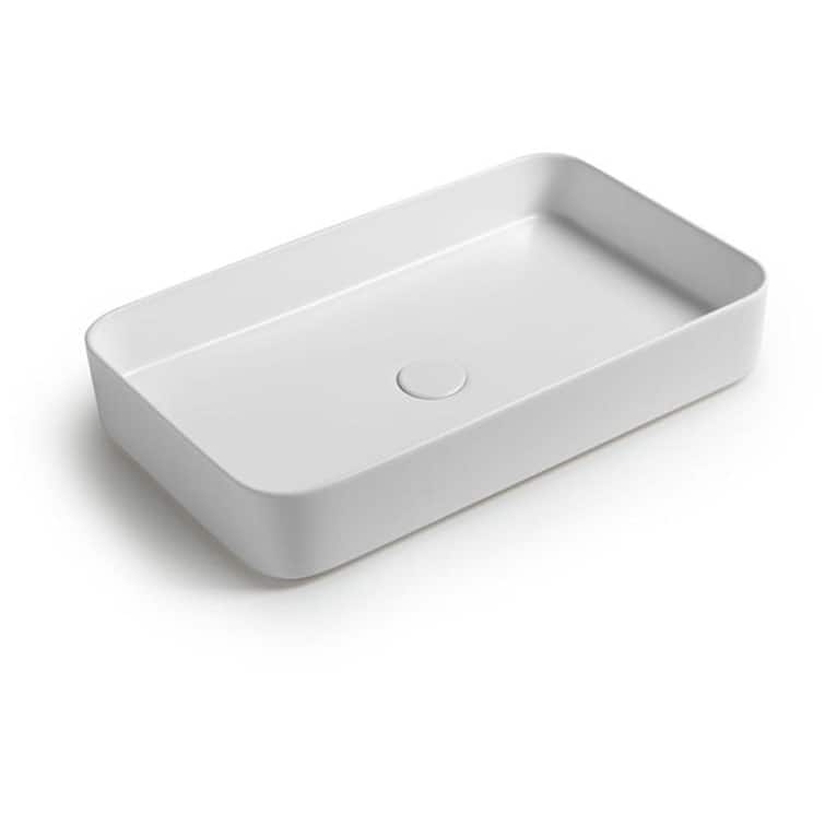 WS Bath Collections Mood BL 65.40 Mood 25-5/8" Rectangular Ceramic - Glossy White
