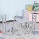 preview thumbnail 2 of 12, Qaba 3-Piece Set Kids Wooden Table Chairs Easy to Clean Gift for Boys Girls Toddlers Age 3 to 8 Years Old