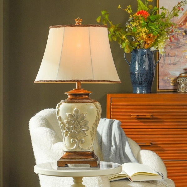 Cream and gold table lamp cheap