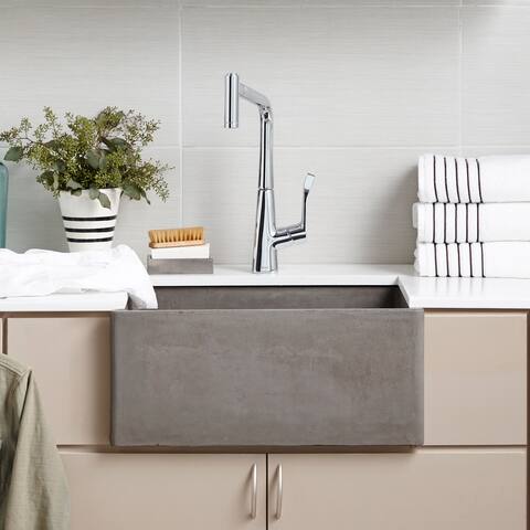 NativeStone Farmhouse 24" Kitchen Sink - 24" x 18" x 10.25"