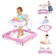 preview thumbnail 4 of 32, Honeyjoy Foldable Baby Walker with 3 Adjustable Heights Comfy Padded - See Details Pink