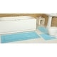 preview thumbnail 72 of 124, Fabstyles Basix Soft & Absorbent Reversible Cotton Bath Rug 24 x 60 - Ice Blue