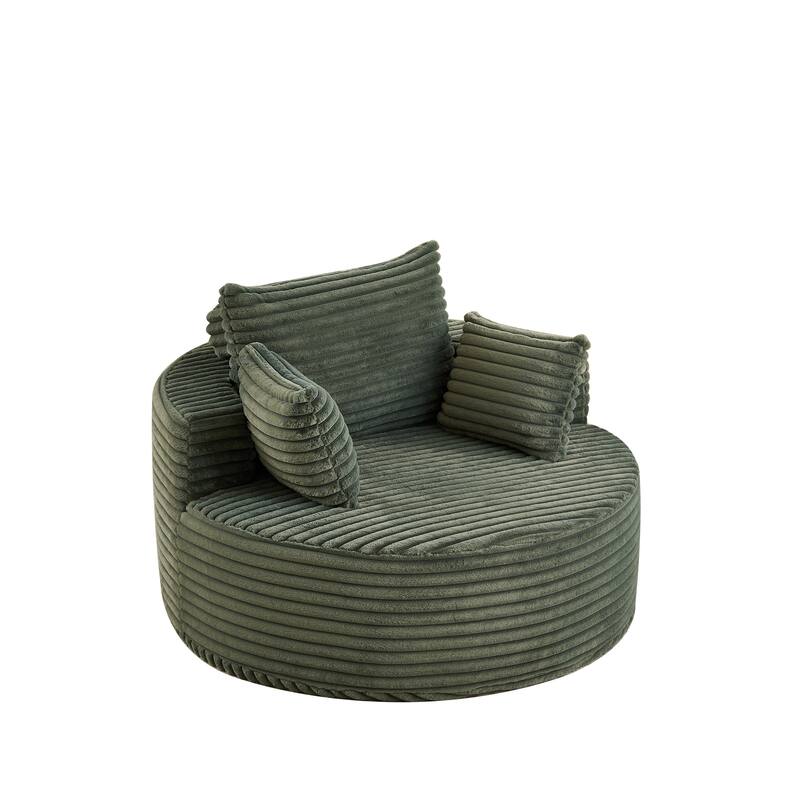 50"L Corduroy Sponge single sofa,No Assembly Required,Fluffy Modern Sleeper Chair