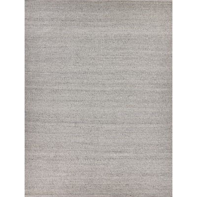 EXQUISITE RUGS Hesse Handwoven Polyester/Cotton Silver Area Rug.