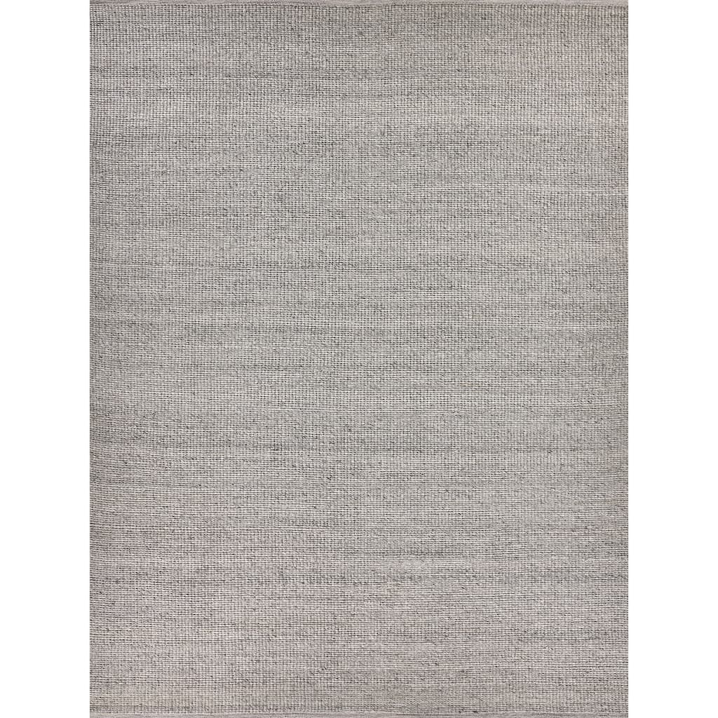 EXQUISITE RUGS Hesse Handwoven Polyester/Cotton Silver Area Rug.