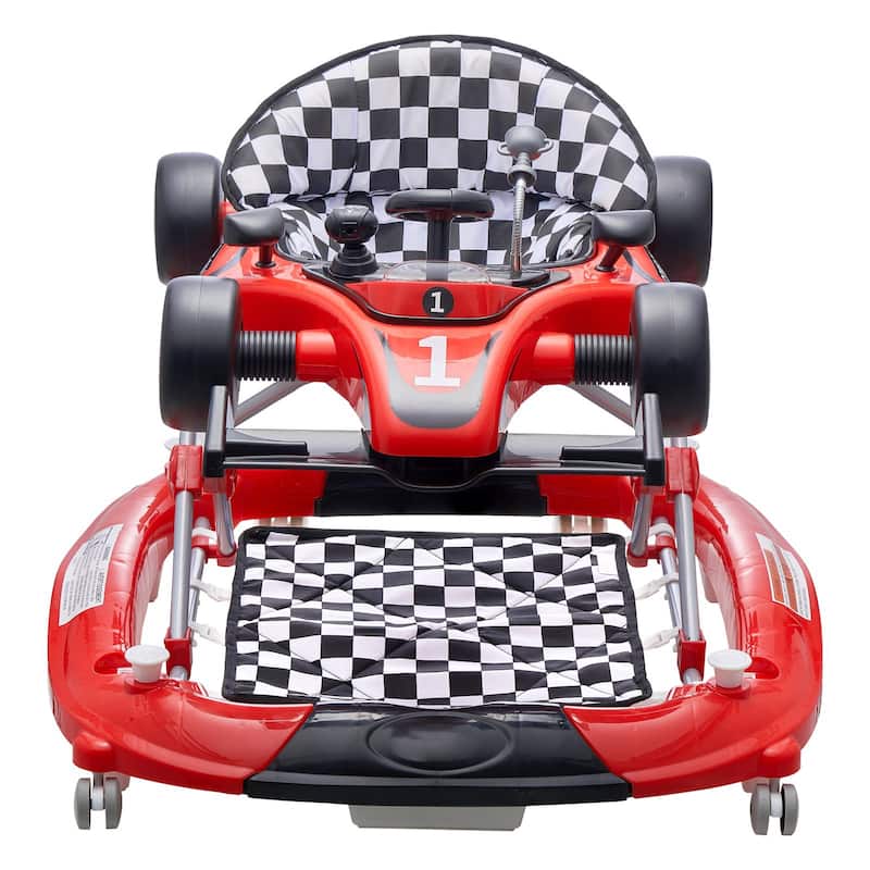 PP 4-in-1 Baby Walker with Wheels, Music and Foldable Design - 28.3” L x 27.6” W x 21.7” H