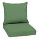 Arden Selections 24-inch Outdoor Solid Color Deep Seat Cushion Set - 22 W x 24 D in. - Moss Green Leala