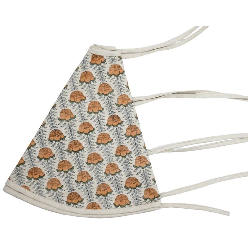 Fabdivine Block Print Linen Blend Home Decor Christmas Tree Skrit