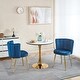 preview thumbnail 6 of 14, Modern dining chair(set of 2 ) with iron tube golden color legs, velvet and comfortable backrest