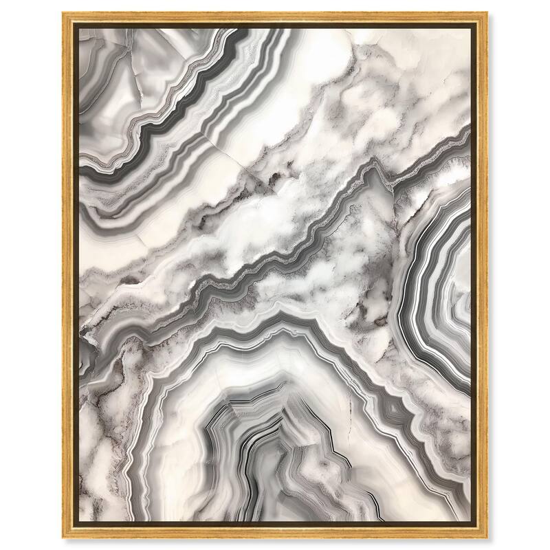 Silvered Sediment Canvas by Art Remedy - Gold - 30" x 36"