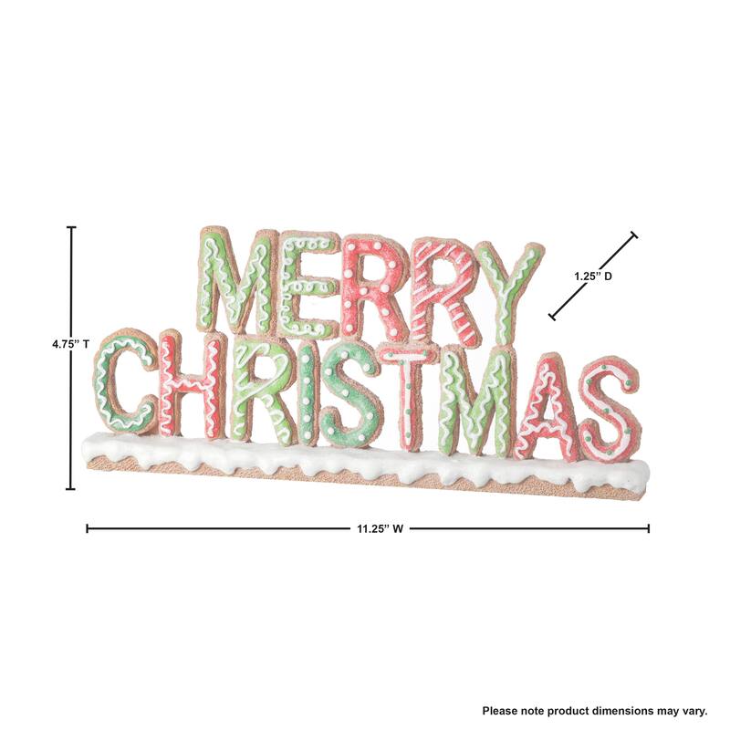 11.2" Resin "Merry Christmas" Gingerbread