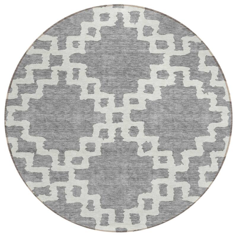 Machine Washable Indoor/ Outdoor Chantille Geo Trellis Rug