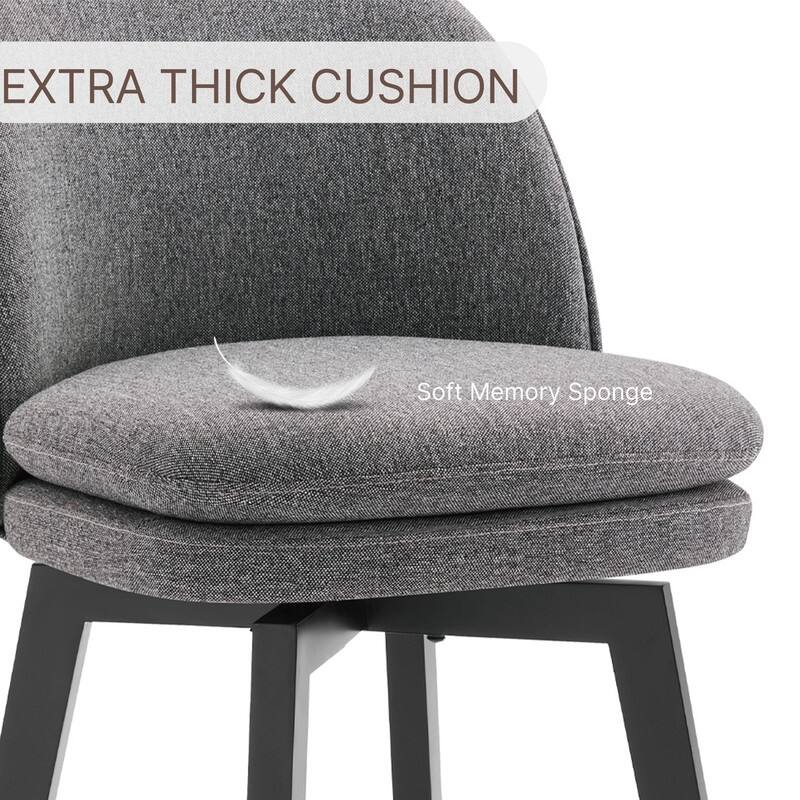 Spruce & Spring Madison Upholstered Swivel Counter Height Bar Stools