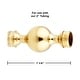 preview thumbnail 2 of 0, Lacquered Brass Ball Joint Connector - Fits 2" Tubing - Durable Fitting by Renovators Supply