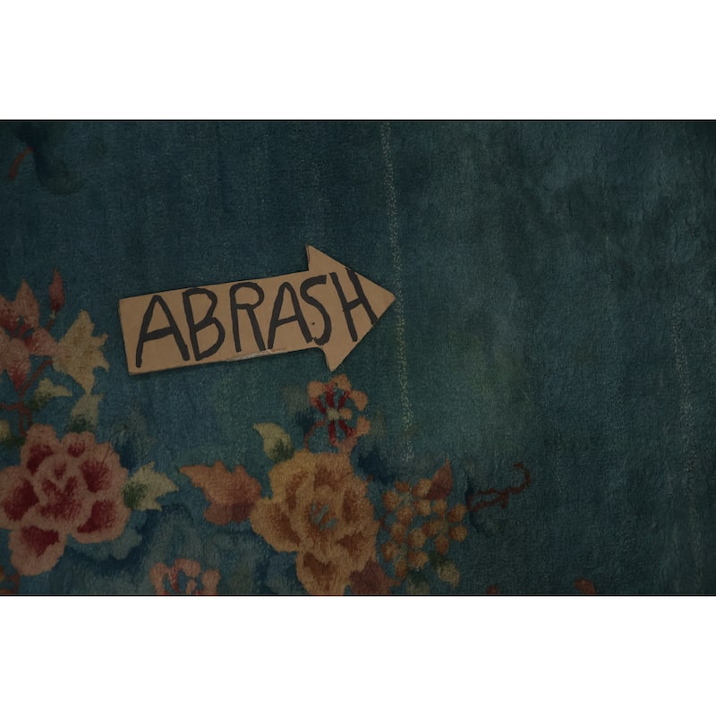 Hand Knotted Oriental 100% Wool Carpet Traditional Floral Green Art Deco Area Rug - 4' 11'' X 3' 1''