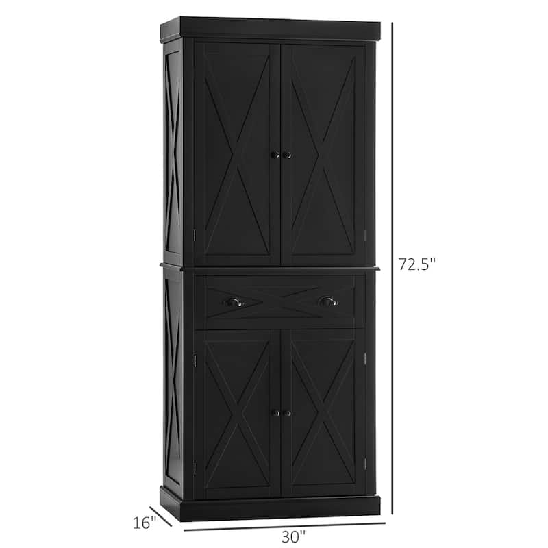 Freestanding Modern Farmhouse Kitchen Pantry Storage Cabinet Organizer
