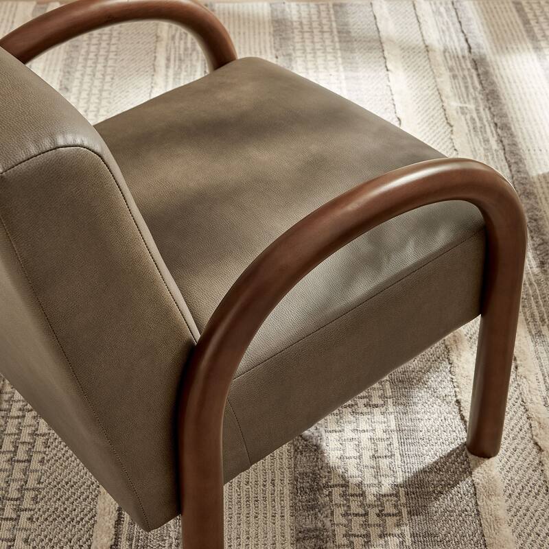Lunet Faux Leather Upholstered Accent Chair