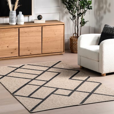 Nuloom Bronte Geometric Reversible Wool Blend Area Rug