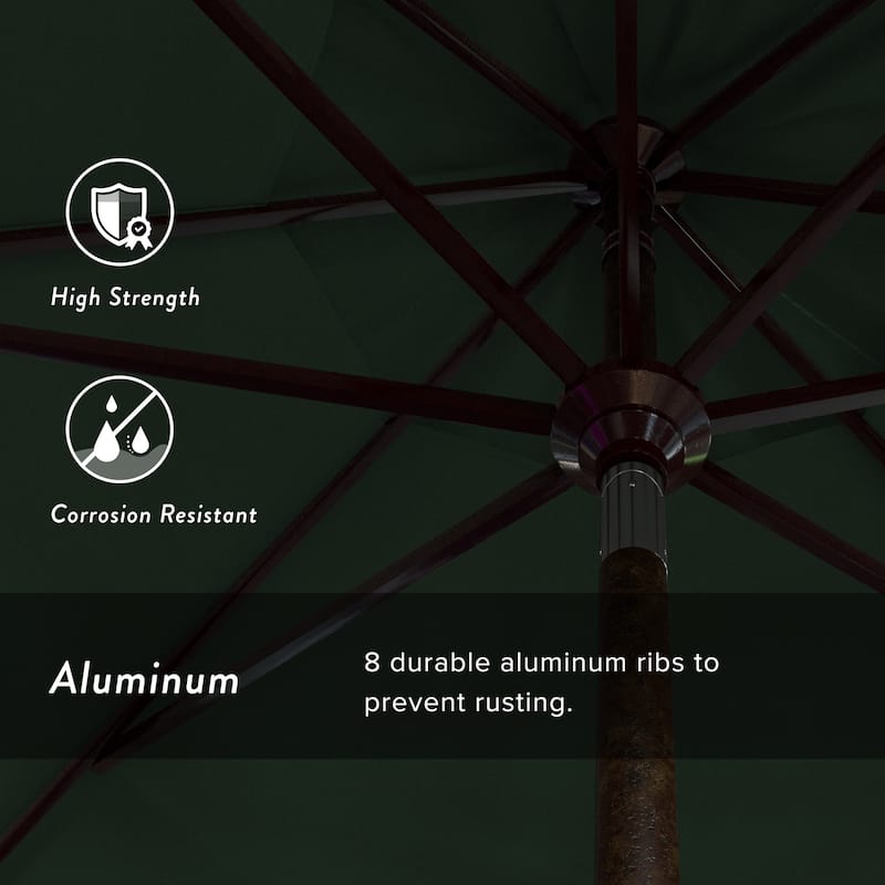 California Umbrella 11' Rd Golden State Series Patio Umbrella Bronze Aluminum Frame Crank Lift Collar Tilt Sunbrella