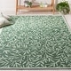 preview thumbnail 9 of 128, SAFAVIEH Handmade Jardin Fulga Wool Rug 4' Square - Green - Square