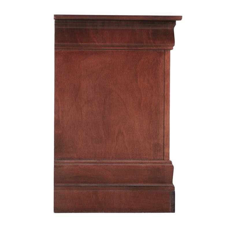 Cherry Finish Nightstand with Two Drawers, Durable and Elegant Bedroom Storage