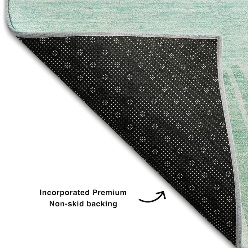 Premium Washable Super Soft Contemporary Rays Mayfield Rug