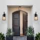 19.3"H 1-Light Medium Outdoor Bronze Exterior Wall Lantern Sconce Light - W6" x E7.2" x H19.3" - 19.3''H