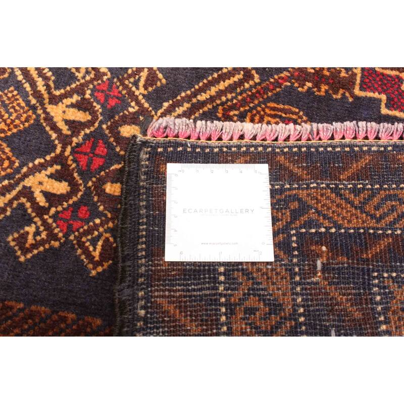 ECARPETGALLERY Hand-knotted Teimani Dark Navy Wool Rug - 2'9 x 4'2