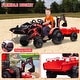 preview thumbnail 1 of 32, 3 in 1 Ride on Tractor, Excavator & Bulldozer Red