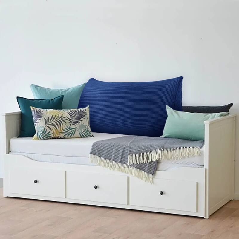 WOWMAX Large Bed Rest Reading Wedge Pillow Triangle Headboard Cushion