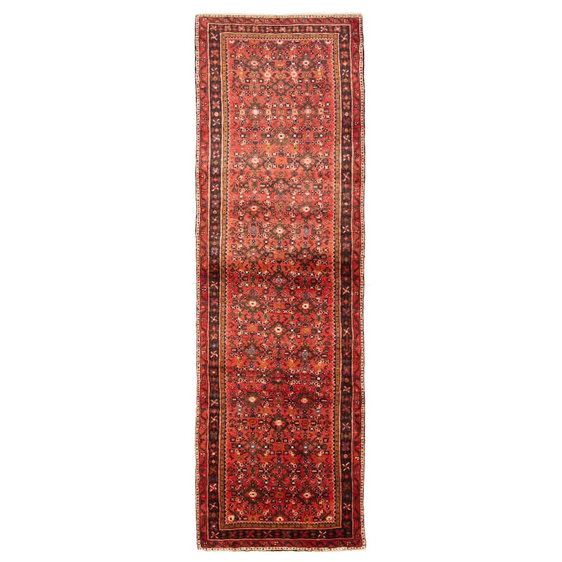 ECARPETGALLERY Hand-knotted Andelz Red Wool Rug - 2'11 x 9'5