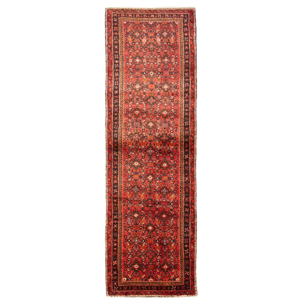 ECARPETGALLERY Hand-knotted Andelz Red Wool Rug - 2'11 x 9'5