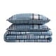 preview thumbnail 4 of 4, Eddie Bauer Hawthorne Cotton Reversible Blue Quilt Set