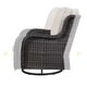 preview thumbnail 56 of 110, Pocassy 3-Piece Outdoor Swivel Bistro Set, Wicker Rocking Chairs