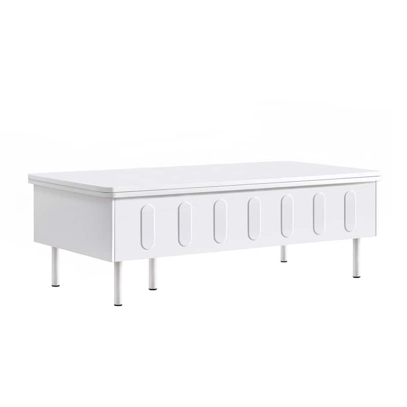 Modern Space Saving Center Table with Foldable Top