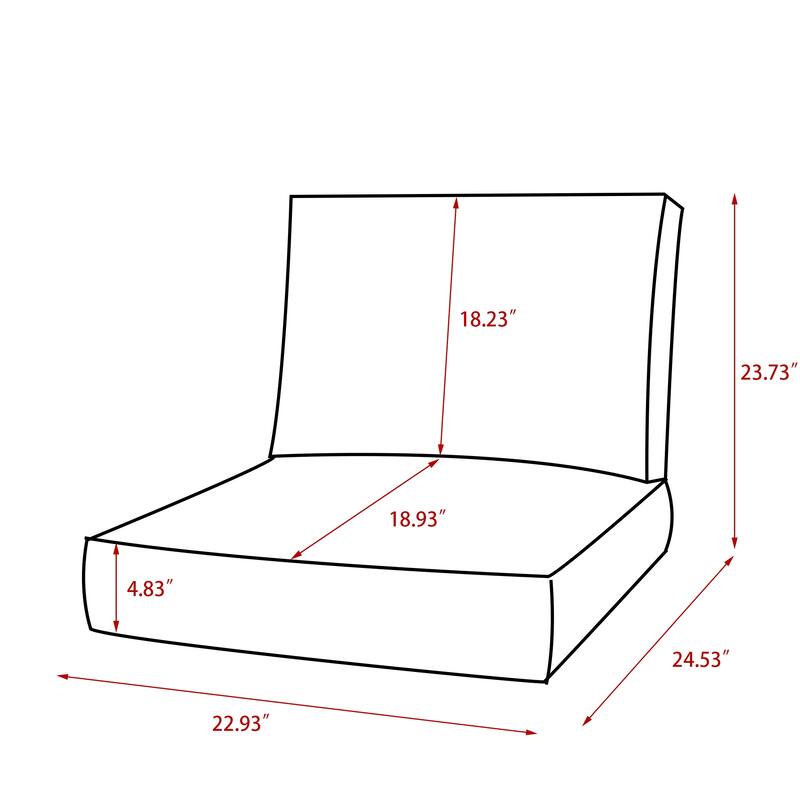 Outdoor Waterproof Rectangle Deep Seat Chair Cushion