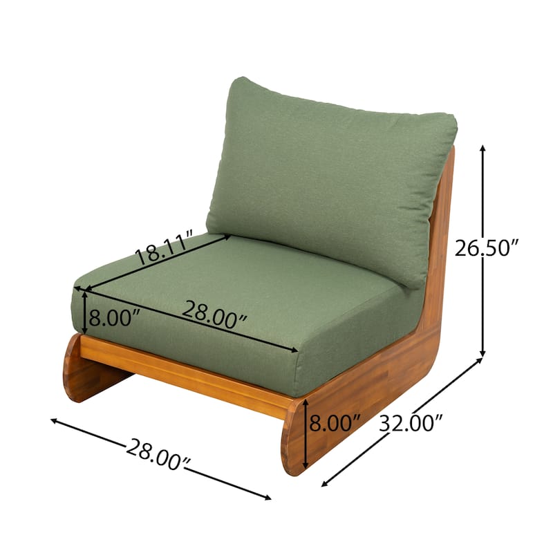 Christopher Knight Home - Solstice 3-Piece Acacia Wood Outdoor Sofa Chat Set