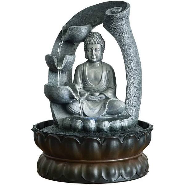 Fountain Waterfall Buddha Water Fountain Waterfall Statue Zen Desk