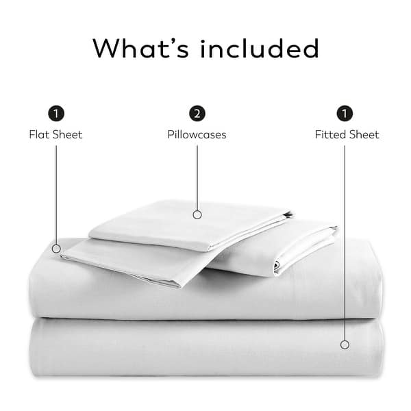 dimension image slide 1 of 8, Color Sense 1200TC Premium Cotton-Blend Wrinkle-Resistant Sheet Set