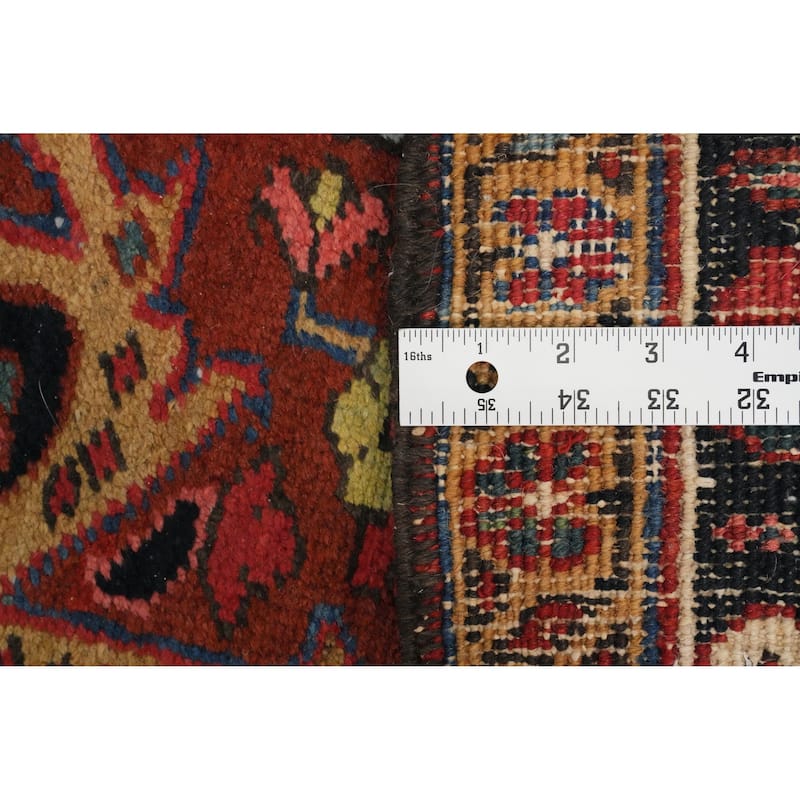 Hand Knotted Oriental 100% Wool Carpet Traditional Medallion Oranges & Rust Heriz (serapi) Area Rug - 11' 11'' X 8' 11''