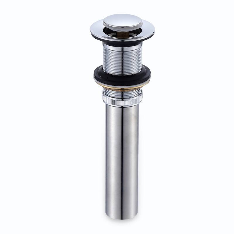 Luxier DS03-T Bathroom Sink Push Pop-Up Drain Stopper with No Overflow