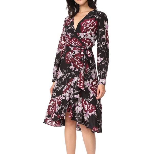 yumi floral wrap dress