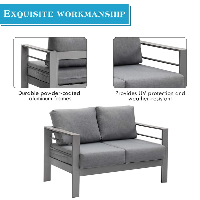 Royalcraft 5 Piece Aluminum Outdoor Furniture Set