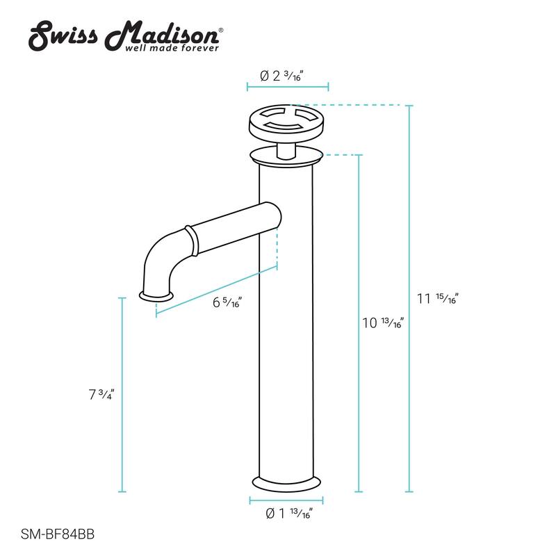 Swiss Madison SM-BF84 Avallon 1.2 GPM Single Hole Bathroom Faucet
