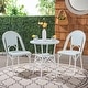 preview thumbnail 7 of 26, SAFAVIEH Outdoor Living California 3 Piece Bistro Set Baby Blue / White