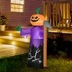 preview thumbnail 8 of 8, 5' Inflatable Halloween Pumpkin Grim Reaper, Blow Up Outdoor LED Yard Display