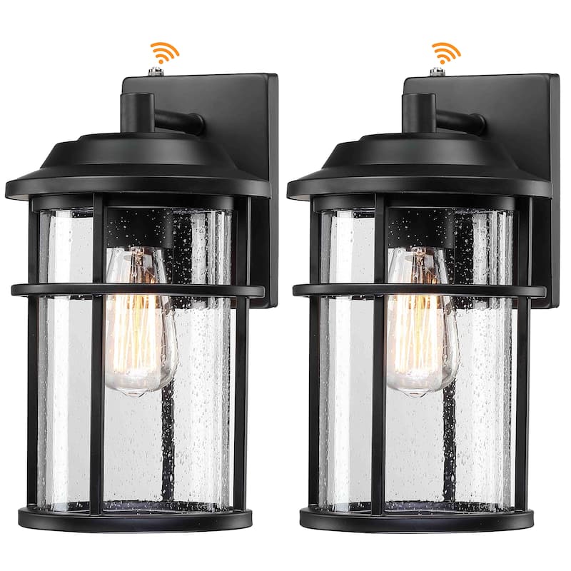 2Pack-1 Light Outdoor Wall Light Dusk to Dawn - 7.56"x9.6"x13.54" - 7.56"x9.6"x13.54"